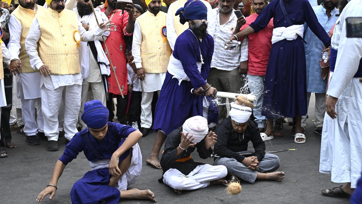 Devotees, martial arts, chants fill Hyderabad streets for Guru Nanak’s birth anniversary