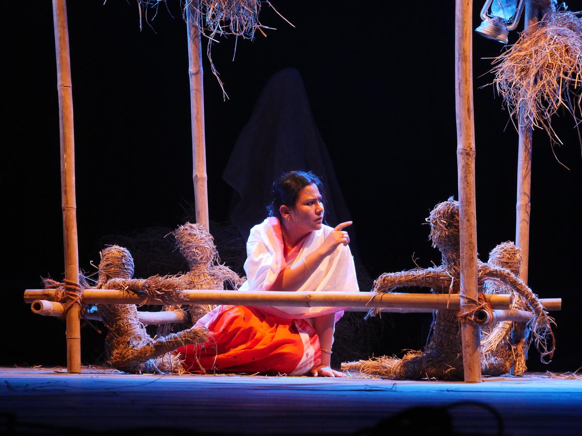 Scene from the Assamese play Burn Out, which will be staged for the second edition of National Women’s Theatre Festival, organised by Nireeksha in Thiruvananthapuram