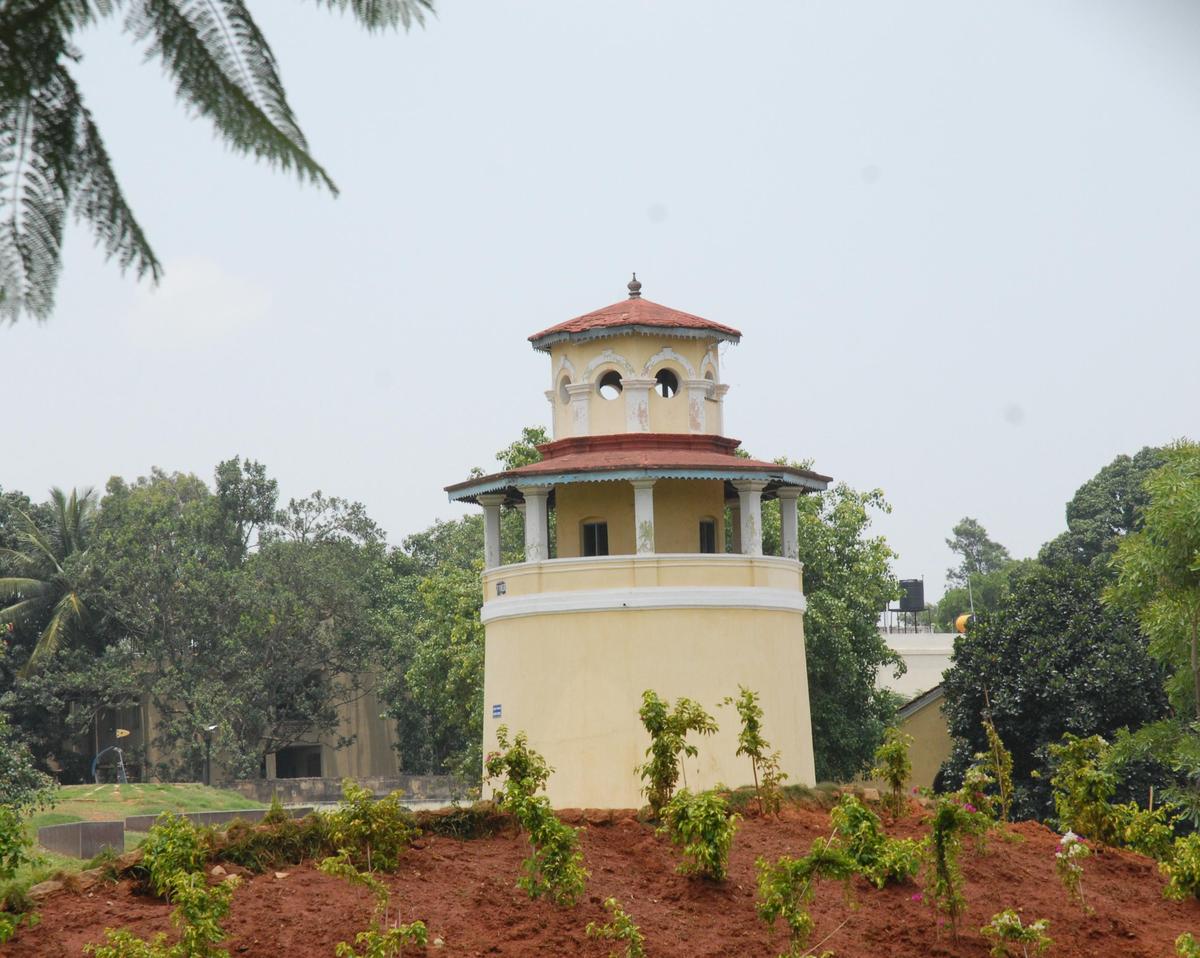 A view of old watch tower built inside Freedom Park, Old Bangalore Central Jail, in Bangalore A view of old watch tower built inside Freedom Park, Old Bangalore Central Jail, in Bangalore