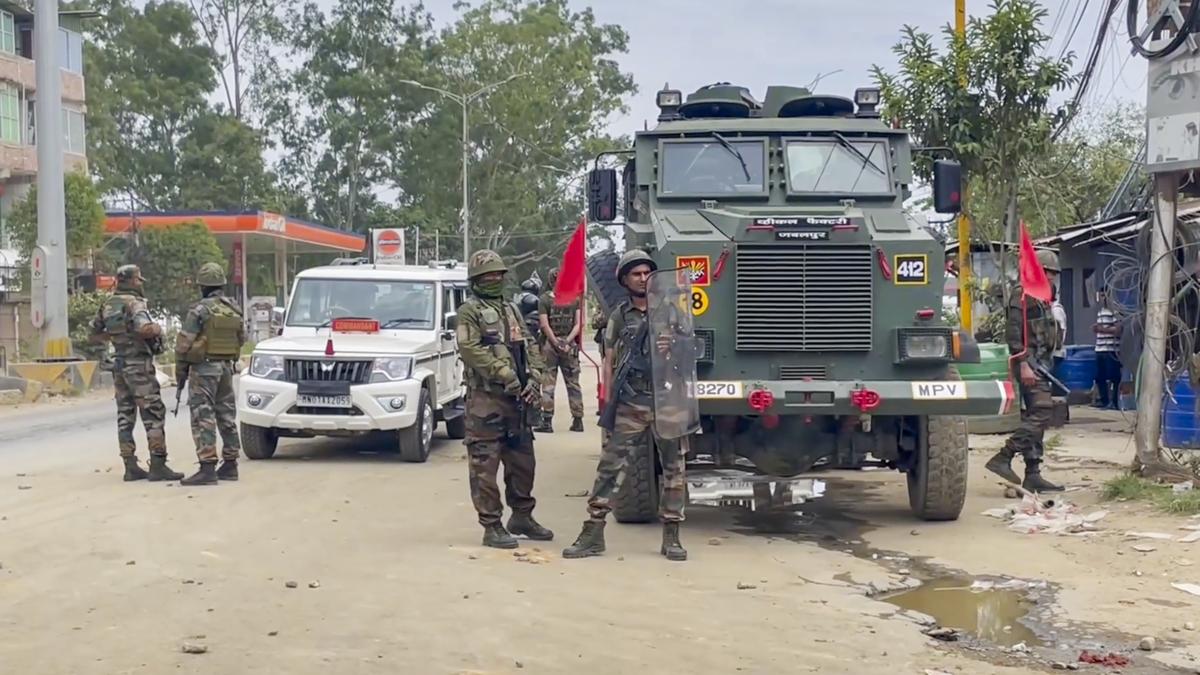 Protests against arrest of Arambai Tenggol leader continues in Manipur; two policemen injured