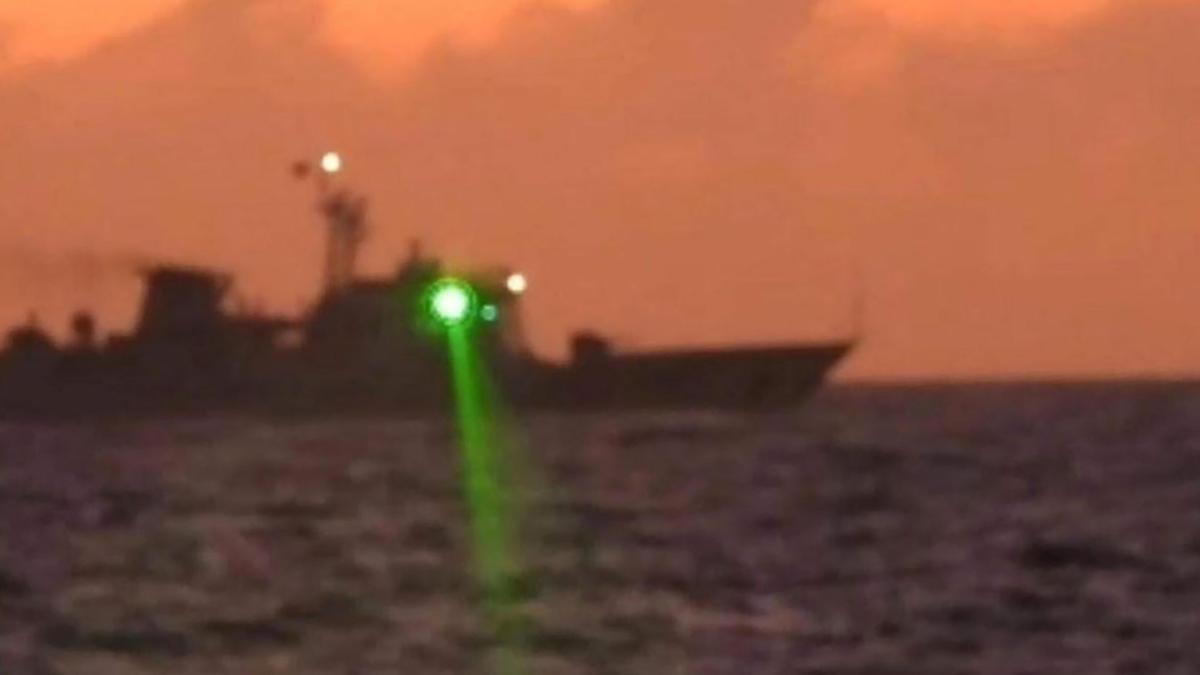 Chinese Coast Guard vessel hits Filipino crew with laser light, in South China Sea