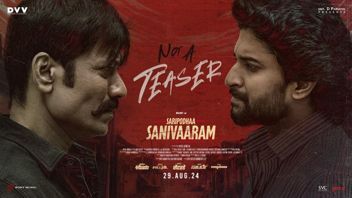 ‘Saripodhaa Sanivaaram’ new video: Nani, SJ Suryah face-off in Vivek Athreya’s film