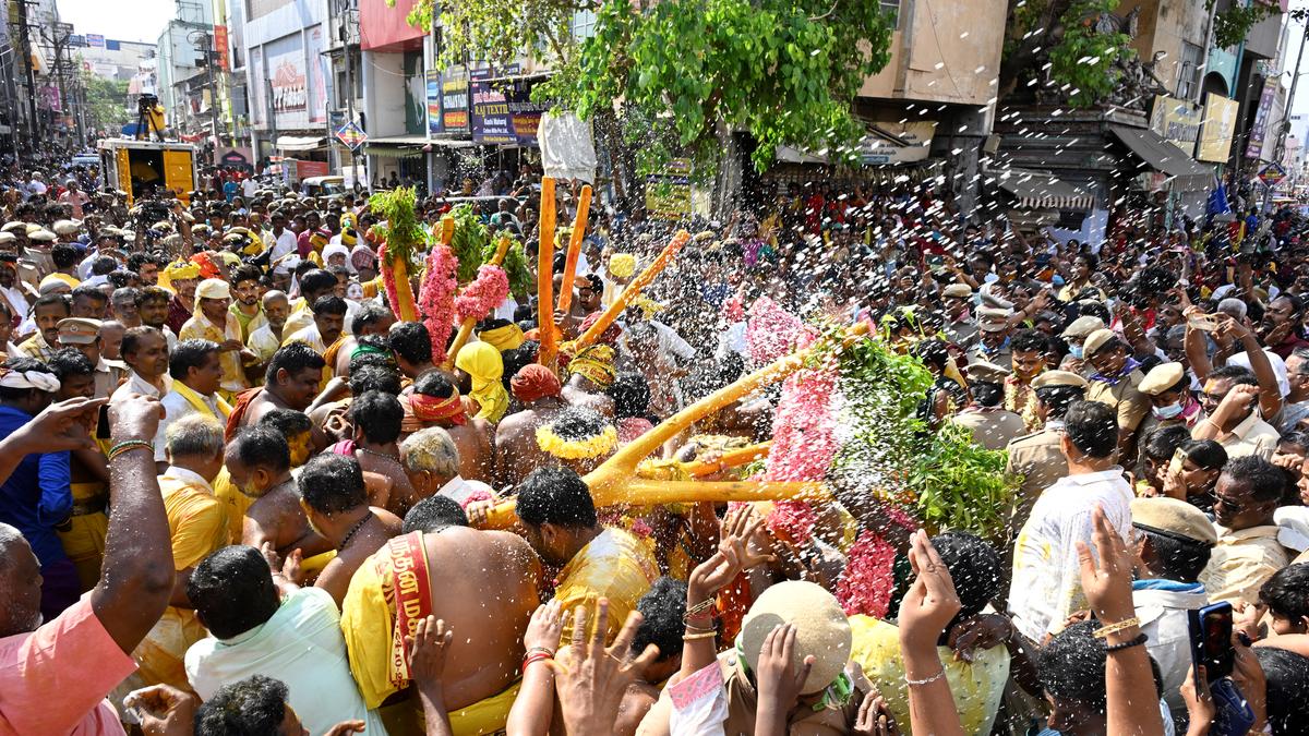 Sacred stems taken out in procession in Erode