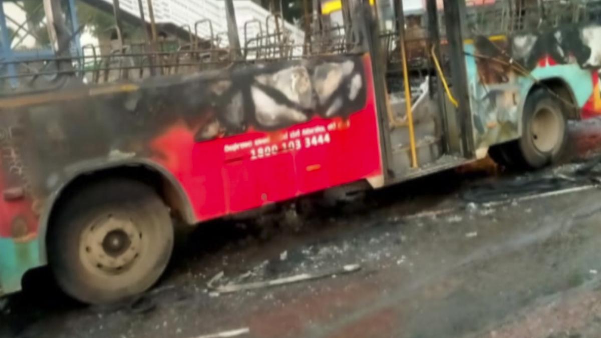 BMTC bus gutted near HAL in Bengaluru, all passengers and crew safe