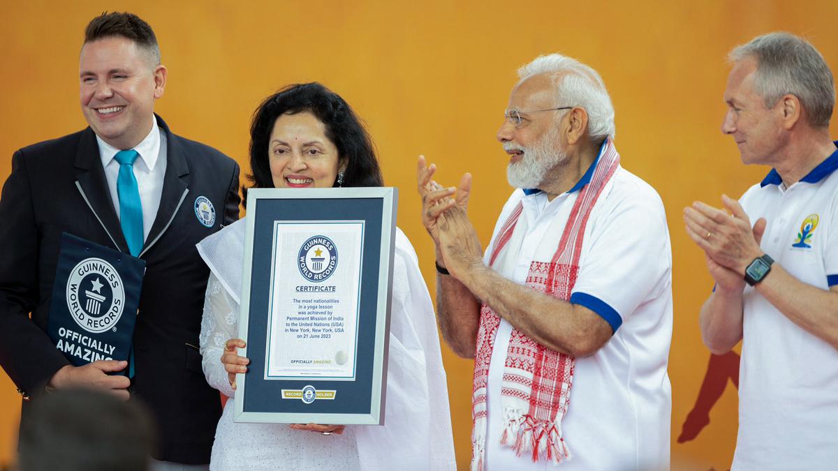 PM Modi-led Yoga session at UN creates Guinness World Record