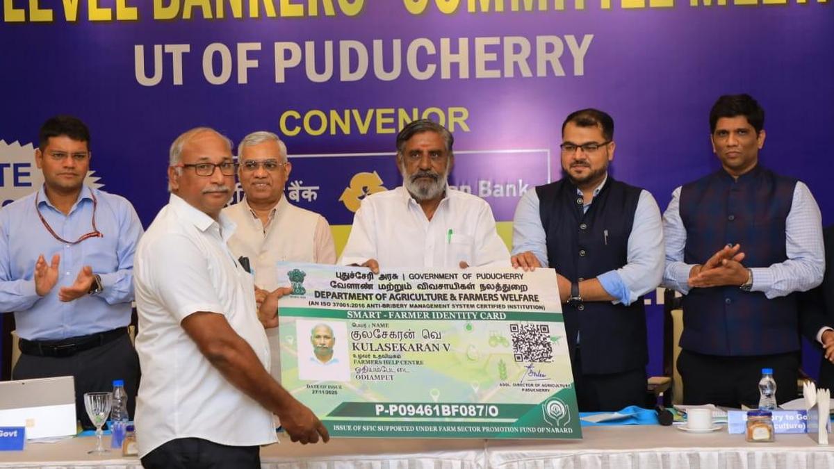 Smart Identity card given to Puducherry farmers
