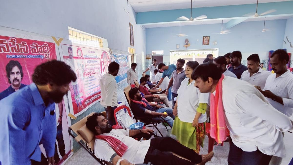 JSP leaders donate blood to mark Pawan Kalyan’s birthday The Hindu