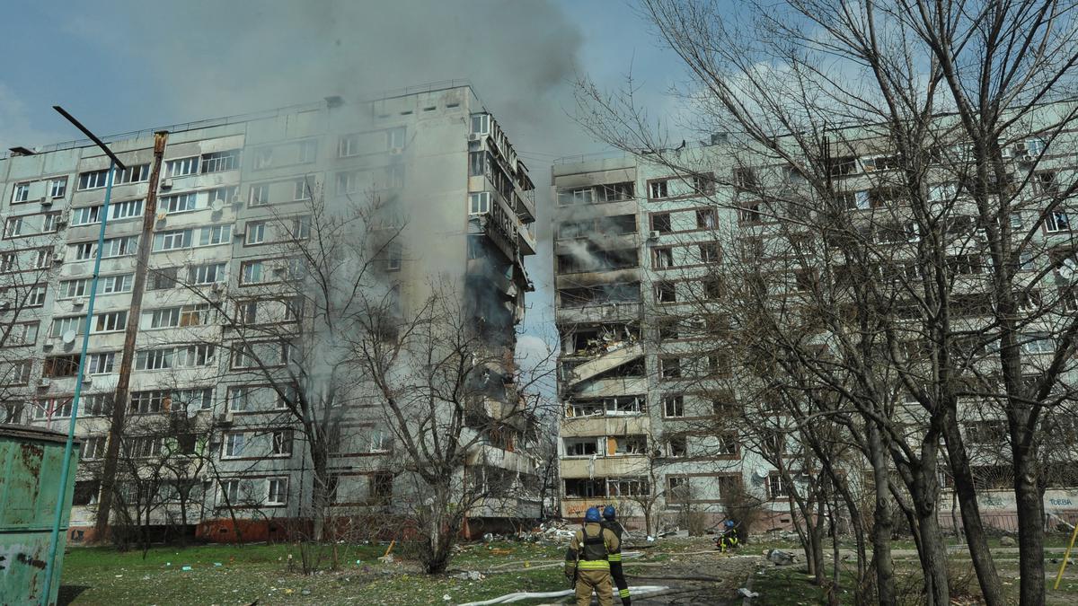 Missiles, drones hit civilian buildings in Ukraine