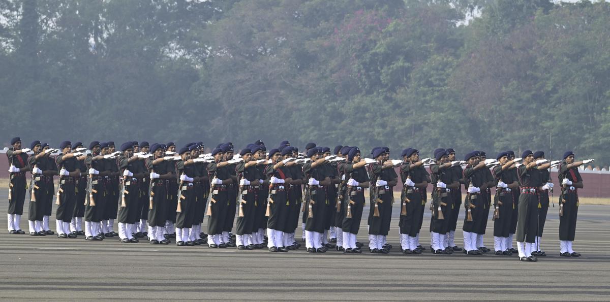 Agniveer Passing out Parade held at Artillery Centre, Hyderabad marking the culmination of 31-weeks of physical conditioning, weapons training and field exercises in Hyderabad on Wednesday (December 3, 2025)