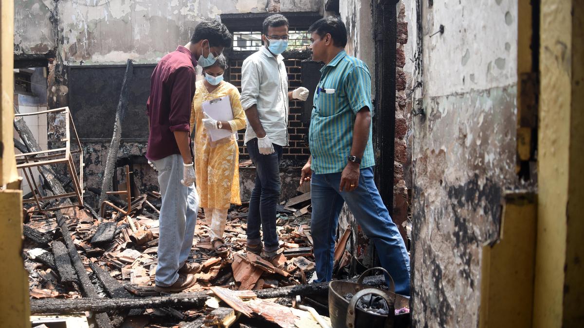 Man held on charge of setting study centre ablaze