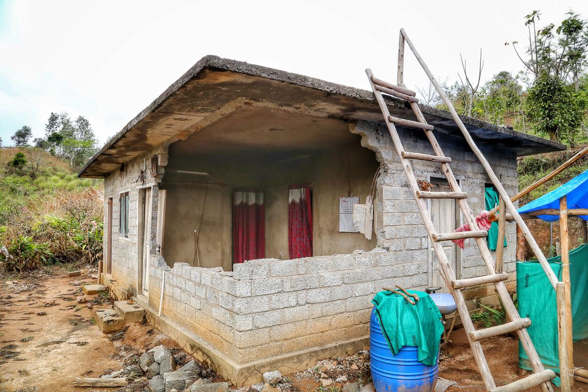 A home destroyed by Arikompan at 301 Colony under Chinnnakkanal Panchayat in Idukki. 