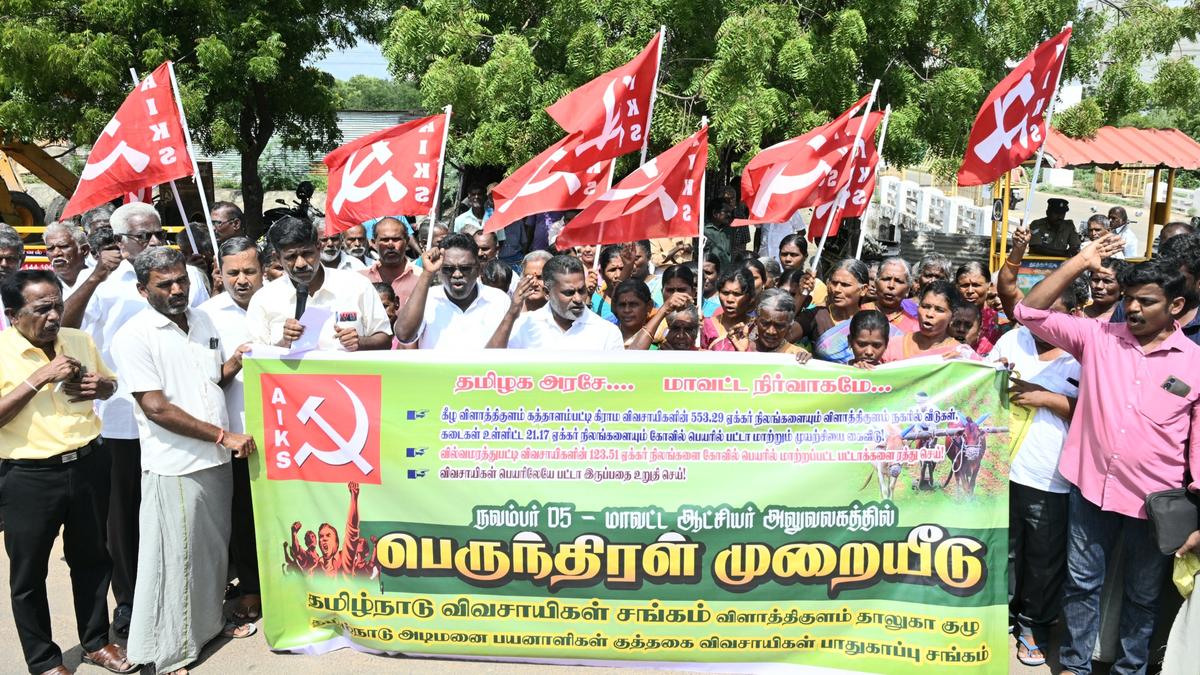 Farmers&rsquo; union stages protest