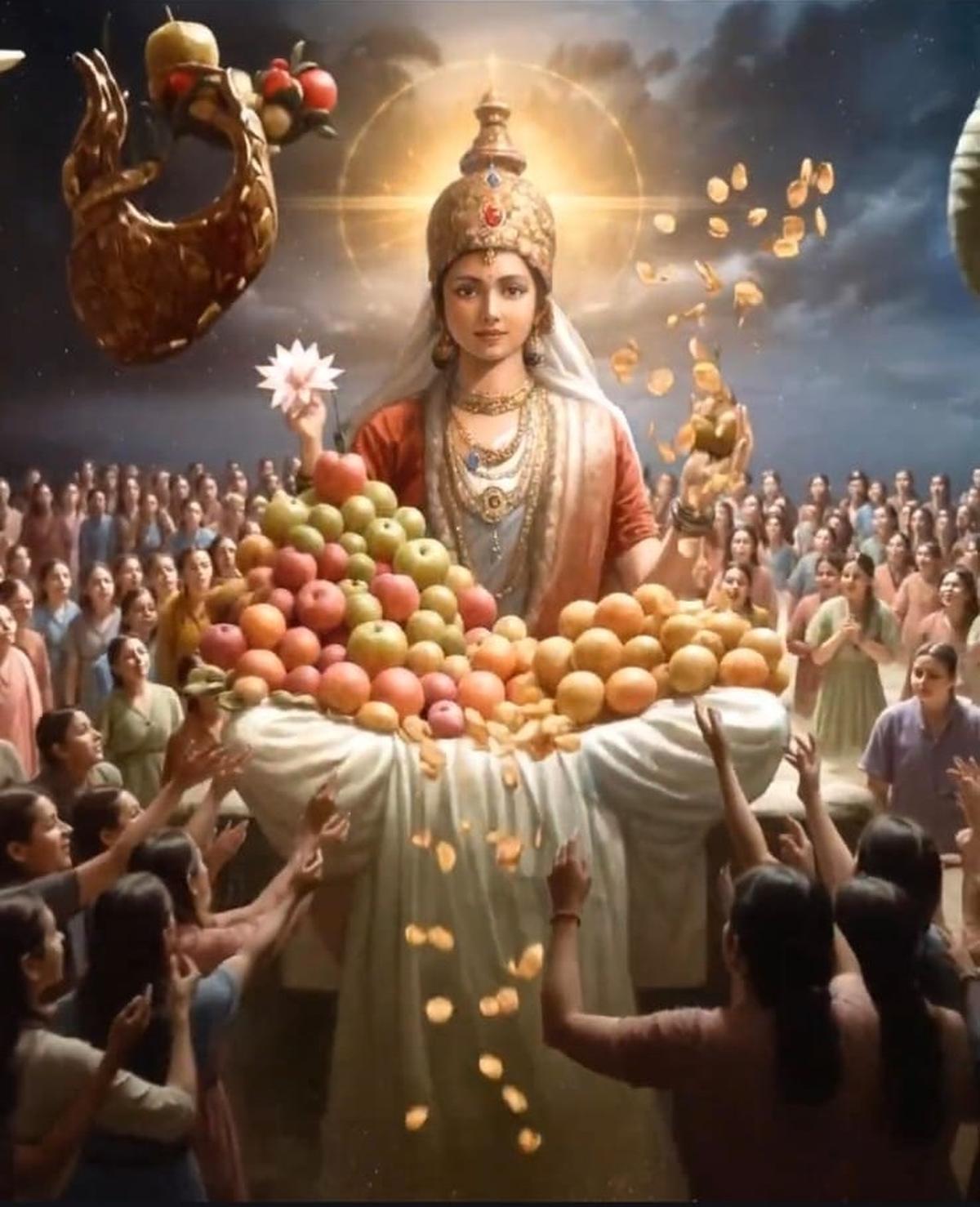 An artwork featuring Goddess Durga by Nikas Safronov.