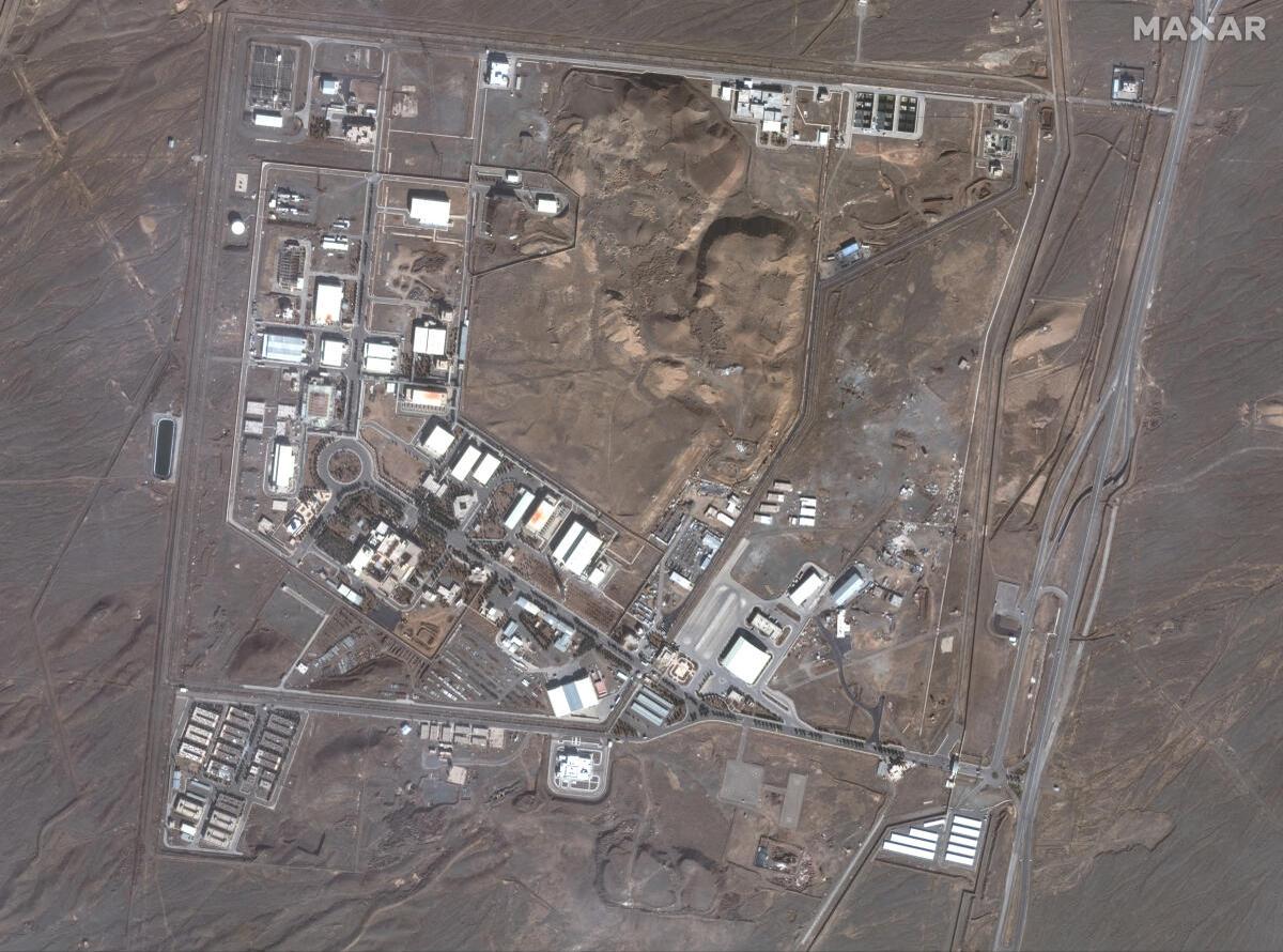 A satellite image shows the Natanz nuclear facility in Iran in this handout image dated January 24, 2025.  A satellite image shows the Natanz nuclear facility in Iran in this handout image dated January 24, 2025.