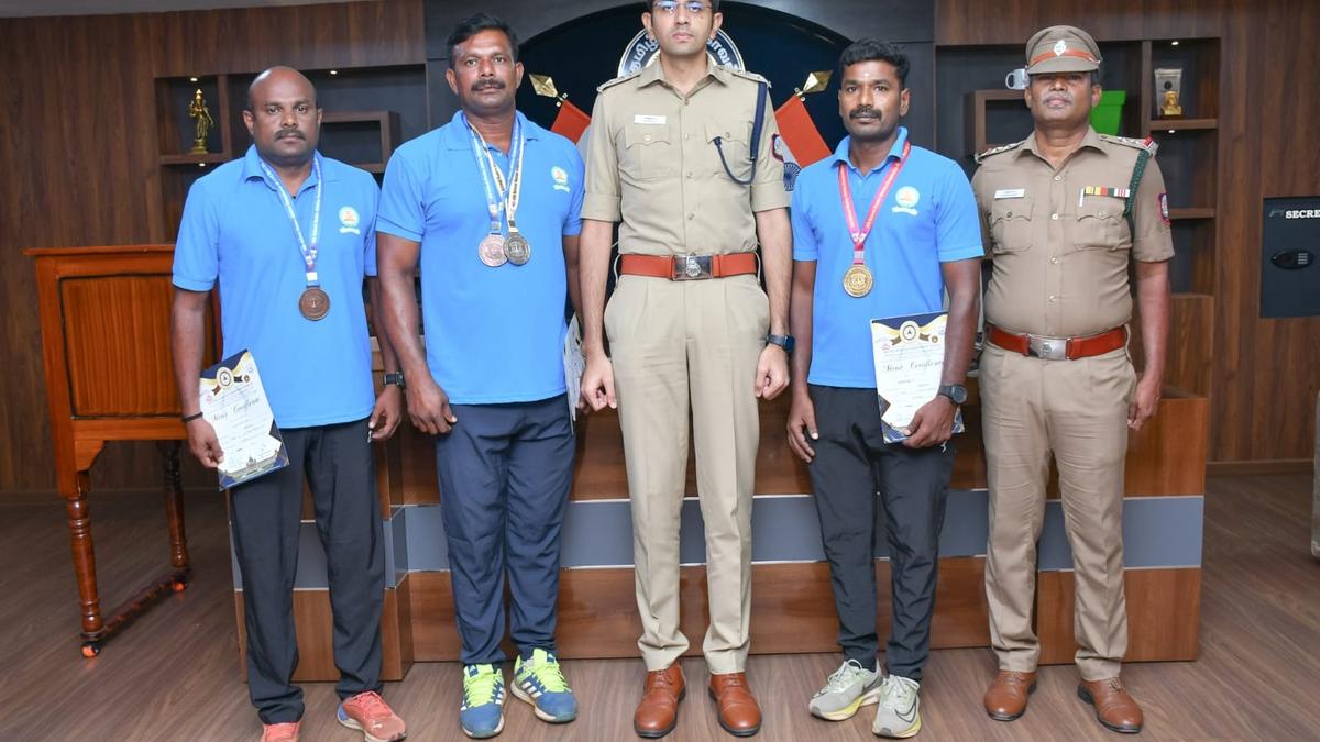 Four police personnel from Madurai district emerge winners at Athletics championship held at Bengaluru