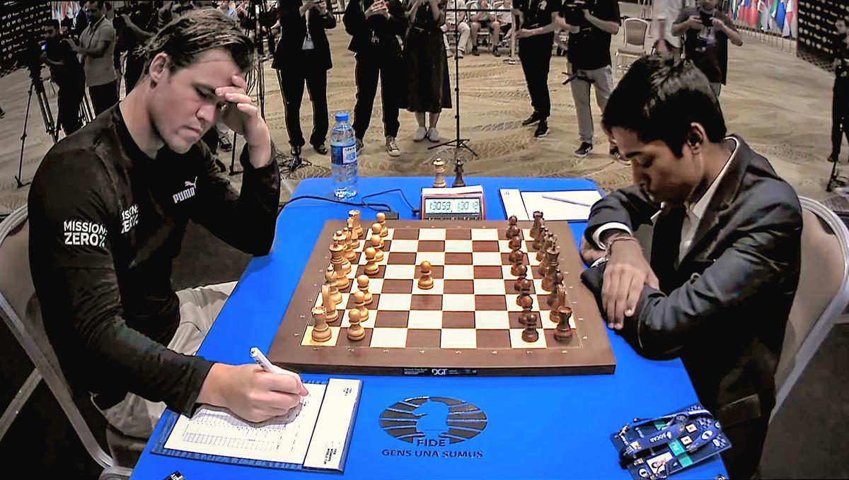 Chess World Cup: Praggnanandhaa vs Carlsen 2nd game ends in draw