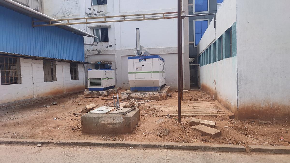 With toilets out of bounds, visitors urinate at the space behind maternity ward at the government hospital in Tiruchi