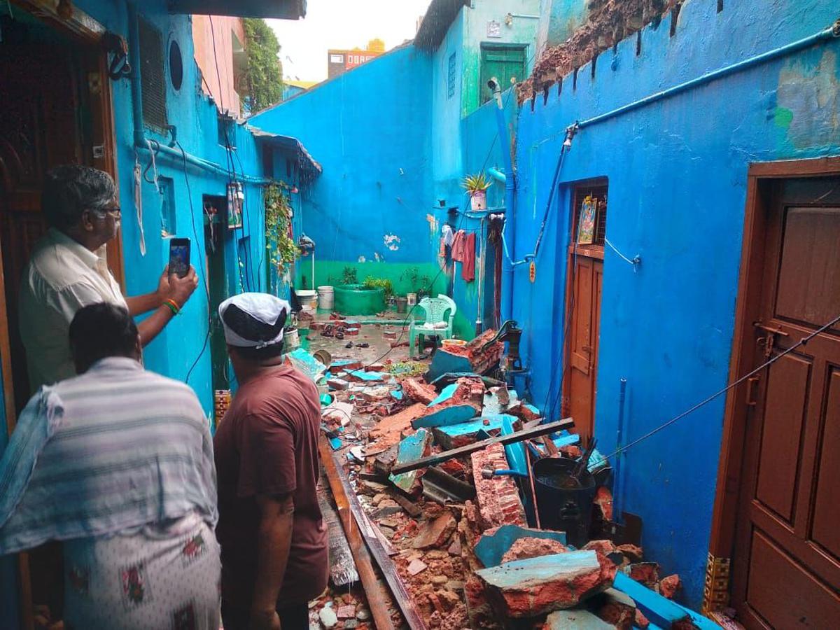 T.N. rains | Chennai woman killed as concrete slab collapses at Pulianthope
