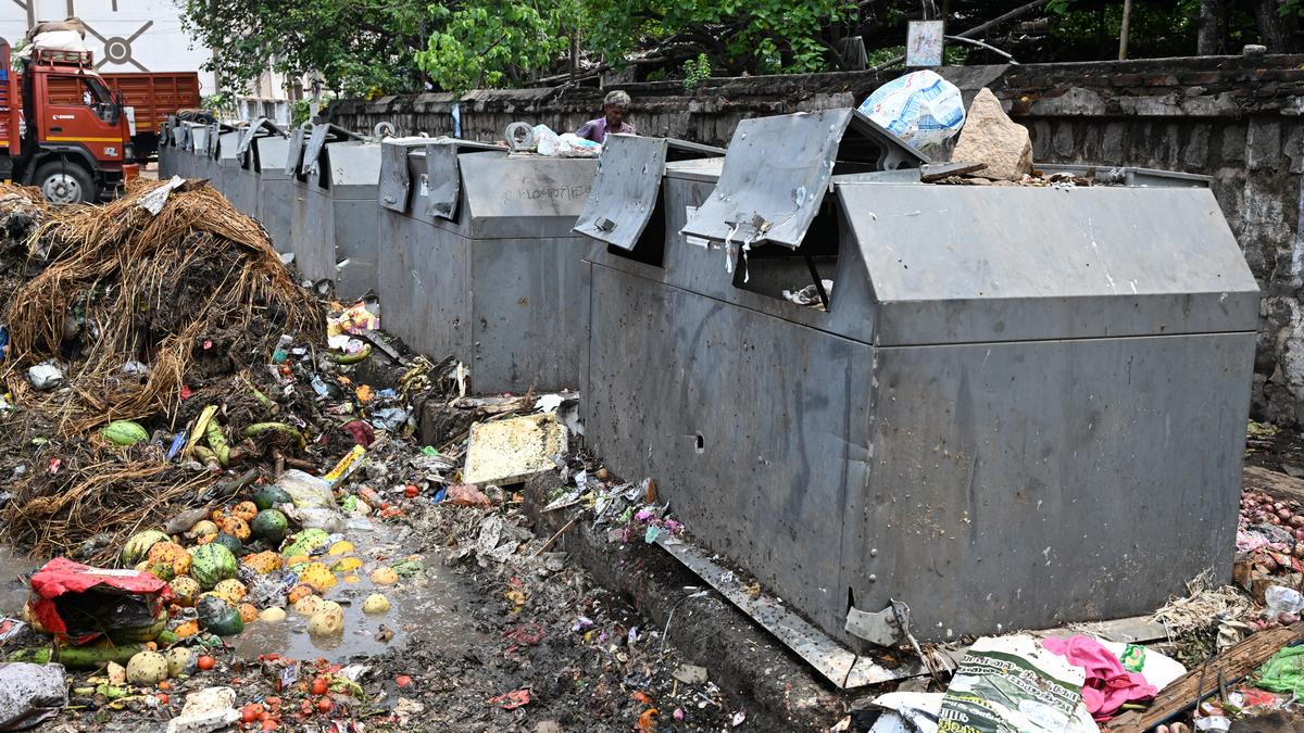 Modern bins lying idle for months as Tiruchi Corporation is yet to acquire specialised vehicles