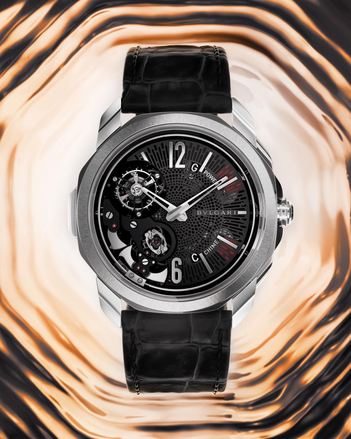 Bvlgari’s new four gong chiming watch breaks the norm of the linear Westminster chime