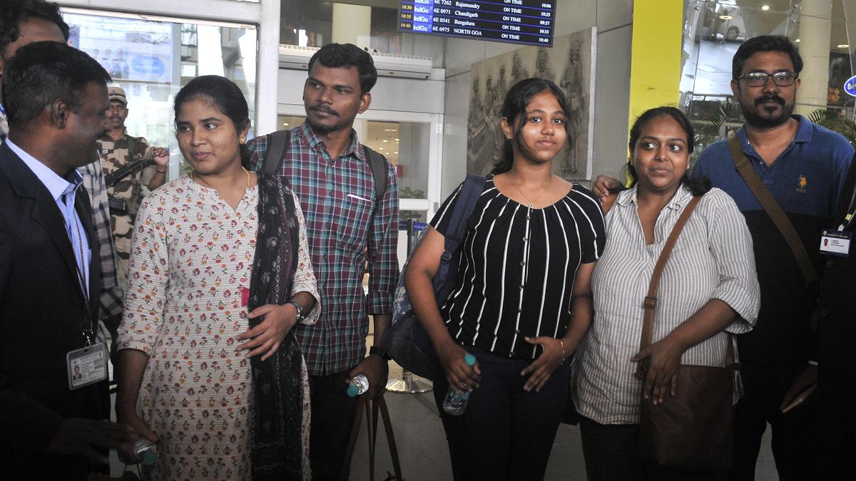 Five persons brought back from Sudan to Chennai