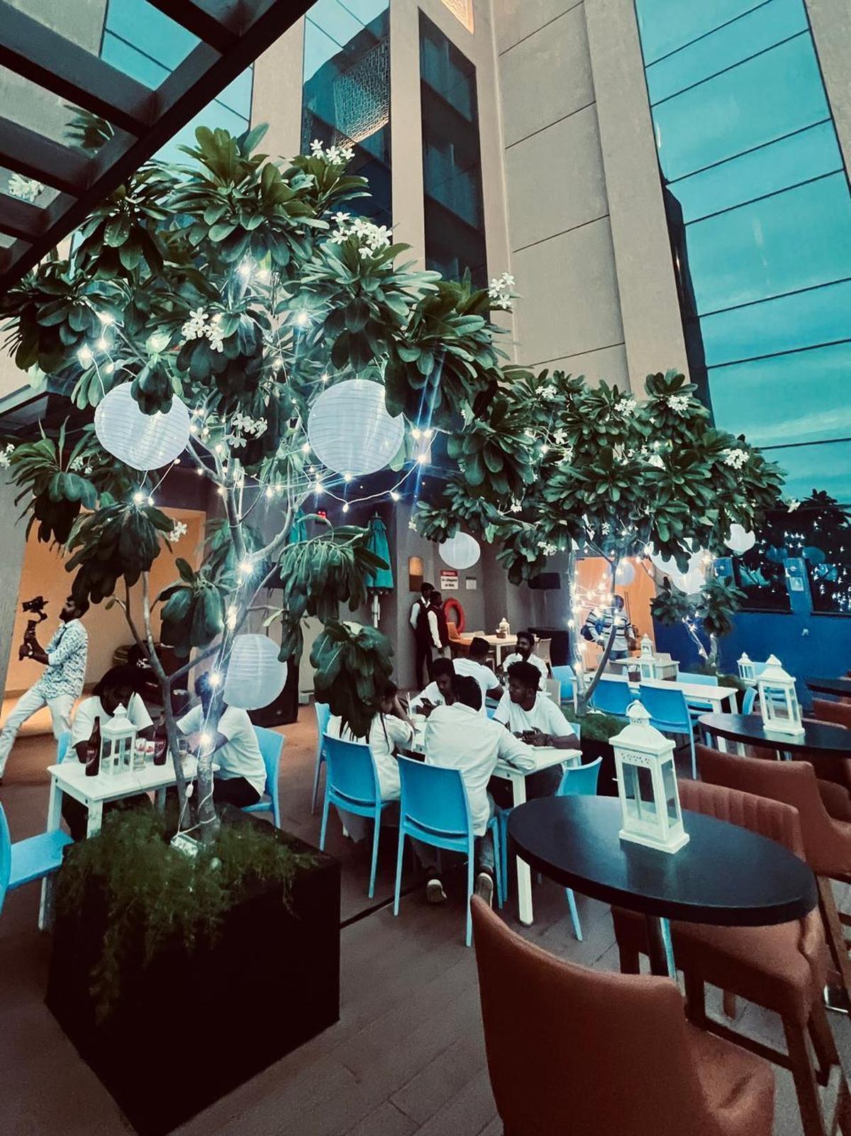 For MetroPlus: Poolside music sets the mood at the sundowner party at GRT Grand in Madurai.