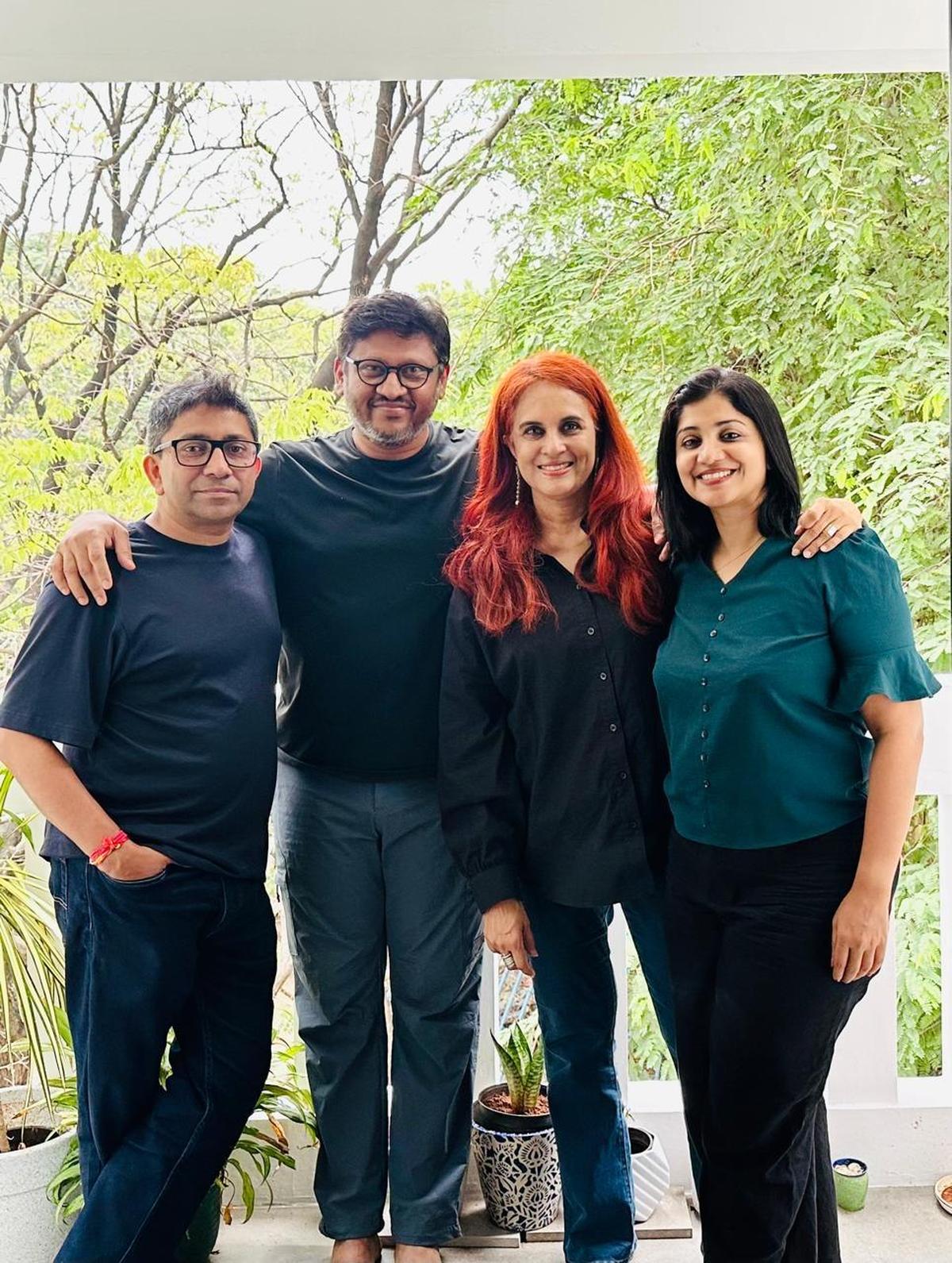 The members of the Hashtag# Collective: From left, Abin Chaudhari, Biju Kuriakose, Parvathi Nayar and Saira Biju  