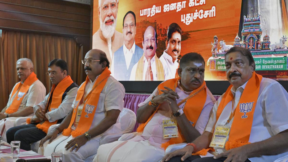 Union Ministers on a two-day visit to Puducherry to attend key meetings of BJP