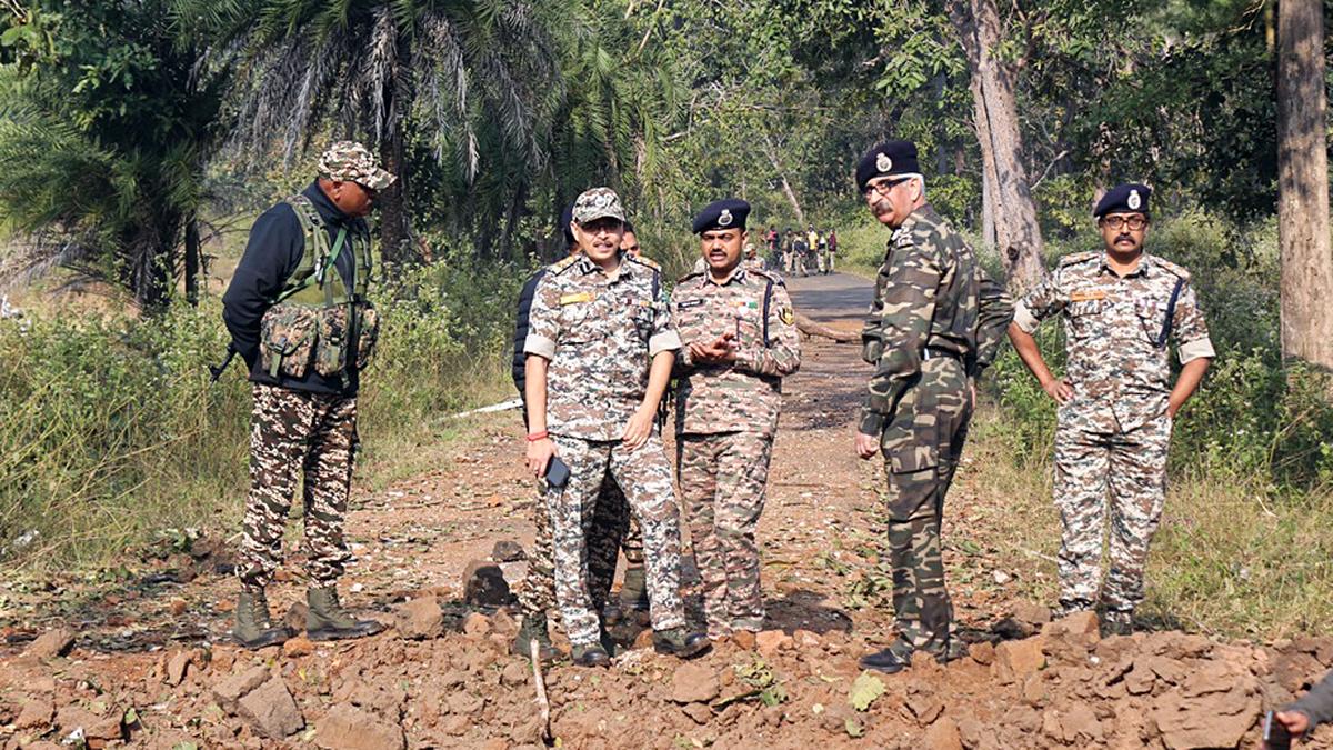 Top CG police, CRPF officers visit Bijapur blast site