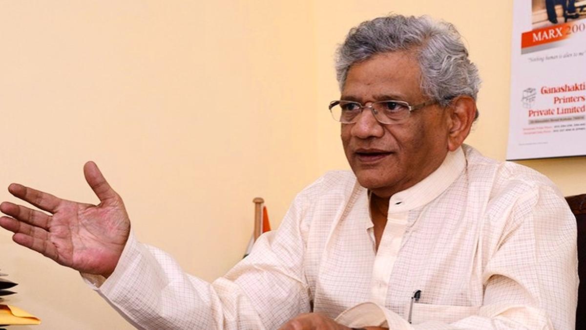 Delhi Police team reaches Sitaram Yechury&rsquo;s official residence to question a NewsClick staff&nbsp;
