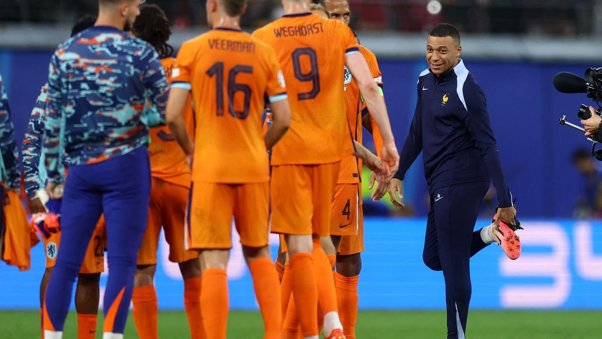 Mbappé watches from subs’ bench as France and Netherlands produce Euro 2024’s first 0-0