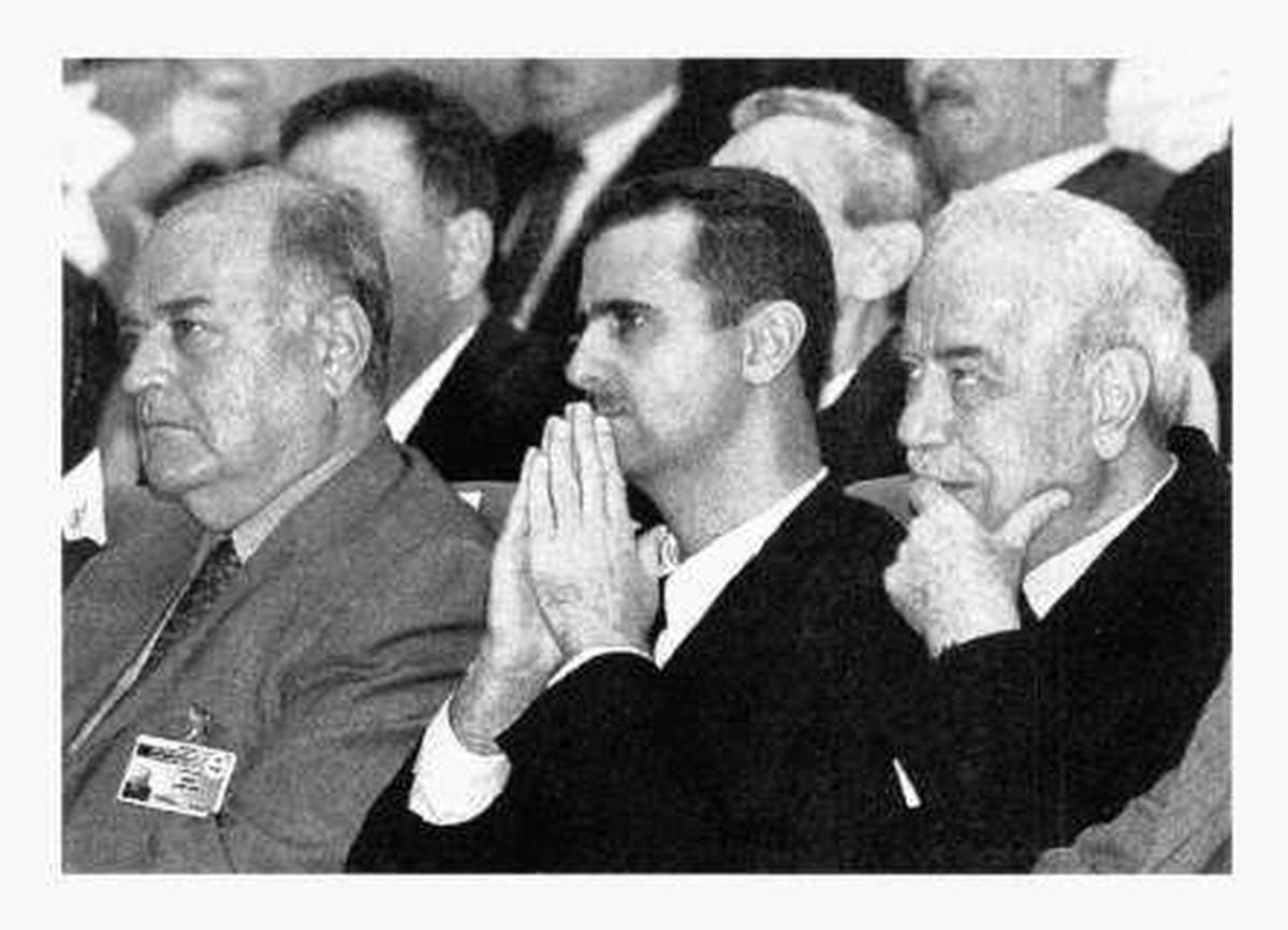 Mr. Bashar al-Assad (centre), son of Syria’s late President, Hafez al-Assad, attends a conference of the ruling Ba’ath Party in Damascus in June 2000 Mr. Bashar al-Assad (centre), son of Syria’s late President, Hafez al-Assad, attends a conference of the ruling Ba’ath Party in Damascus in June 2000