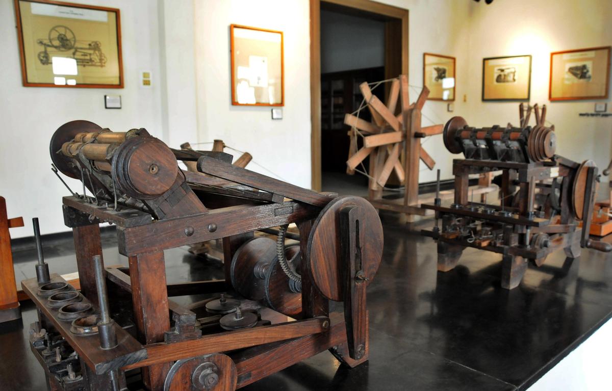 Exhibits at txtile Museum at Kasthuri Sreenivasan Trust Art Gallery in Coimbatore on January 19, 2016. 
Photo: S. Siva Saravanan