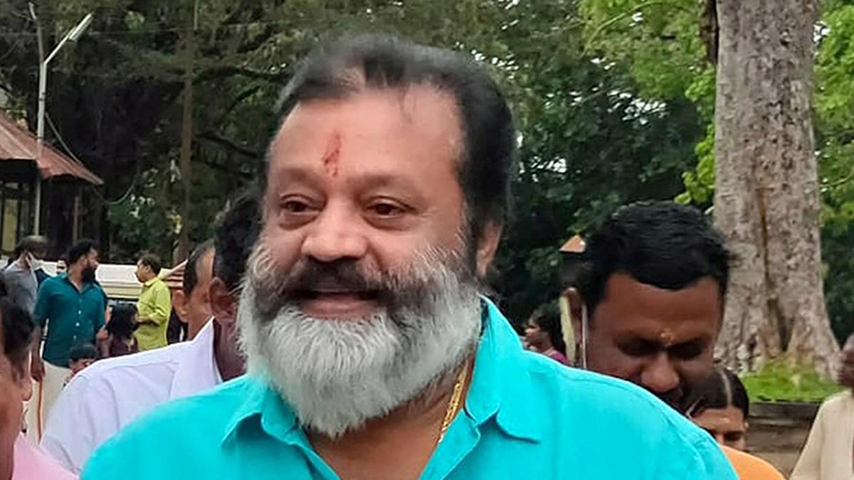 Actor-politician Suresh Gopi apologises to woman journo for 'misbehaviour'