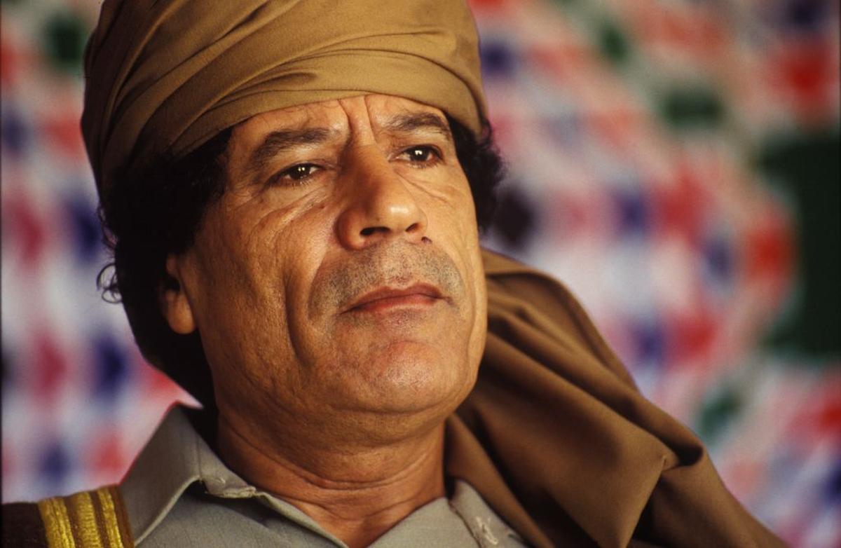 Libyan leader Muammar Gaddafi in Tripoli, March 1992.