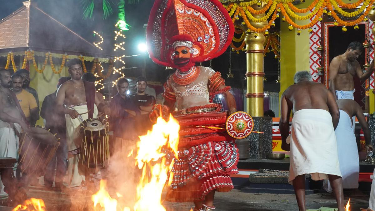 Gurukkal Theyyam in its final stage