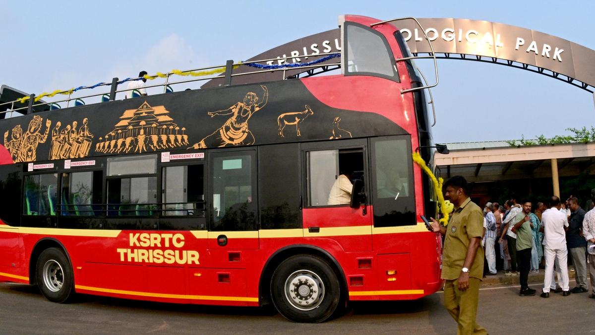 Double-decker bus service launched to Thrissur Zoological Park