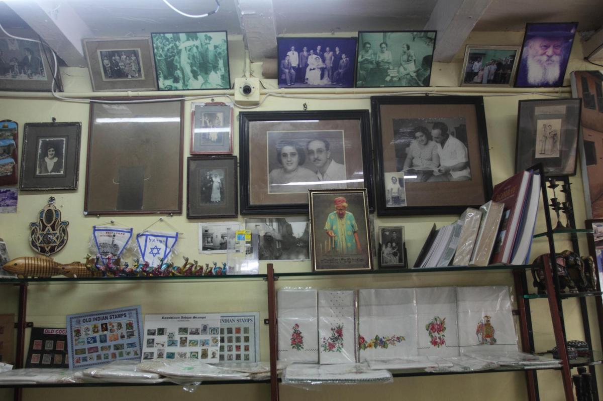 Old photographs at  Sarah Cohen's home in Jew Town