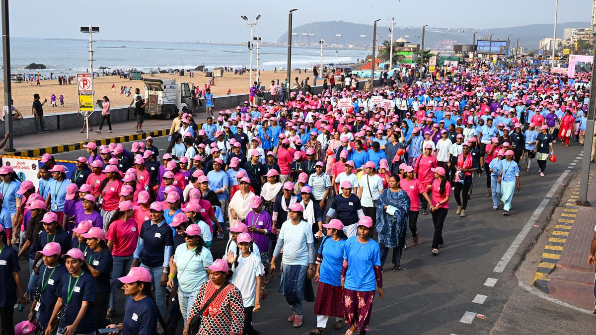 Andhra University’s centenary walkathon celebrates women power