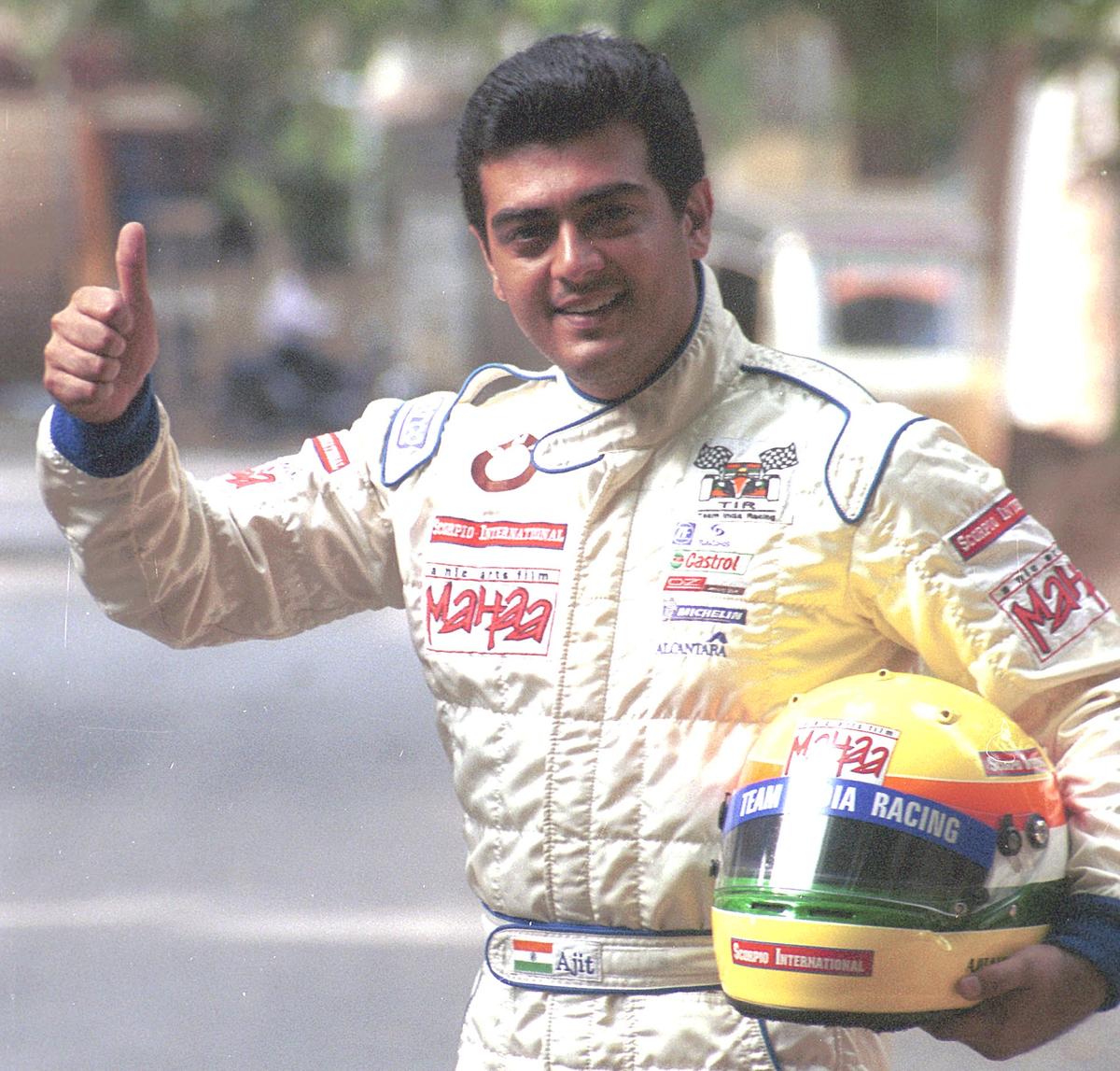 A file picture of Ajith Kumar during a race.