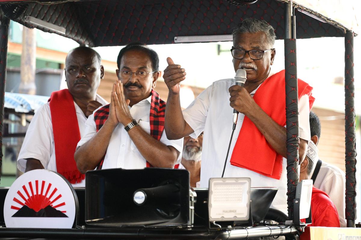 CPI’s Mutharasan in Salem criticises BJP over ‘anti-democratic’ practices