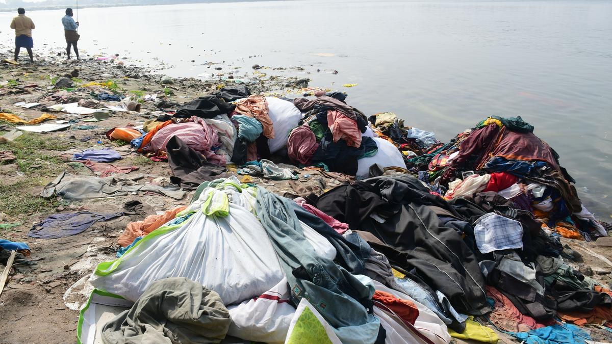 Discarded clothes at T.N.’s holy Amma Mandapam bathing ghat irk devotees