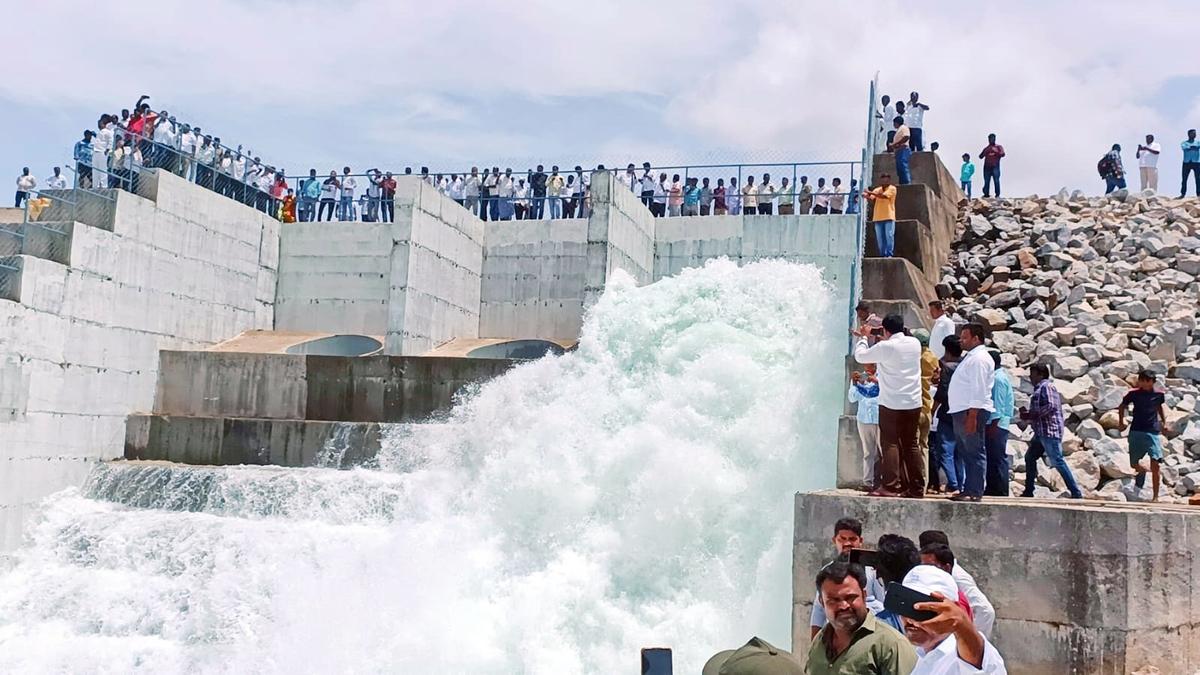 Trial run of Gouravelli reservoir held successfully