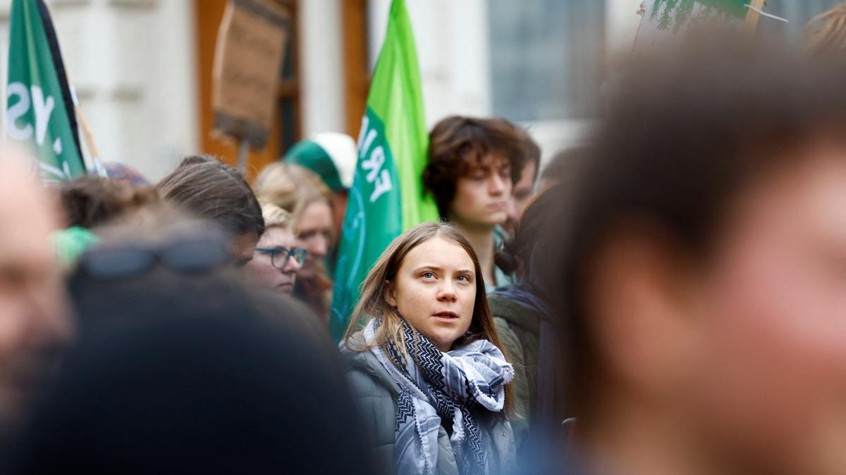 Greta Thunberg joins tens of thousands in Amsterdam climate march