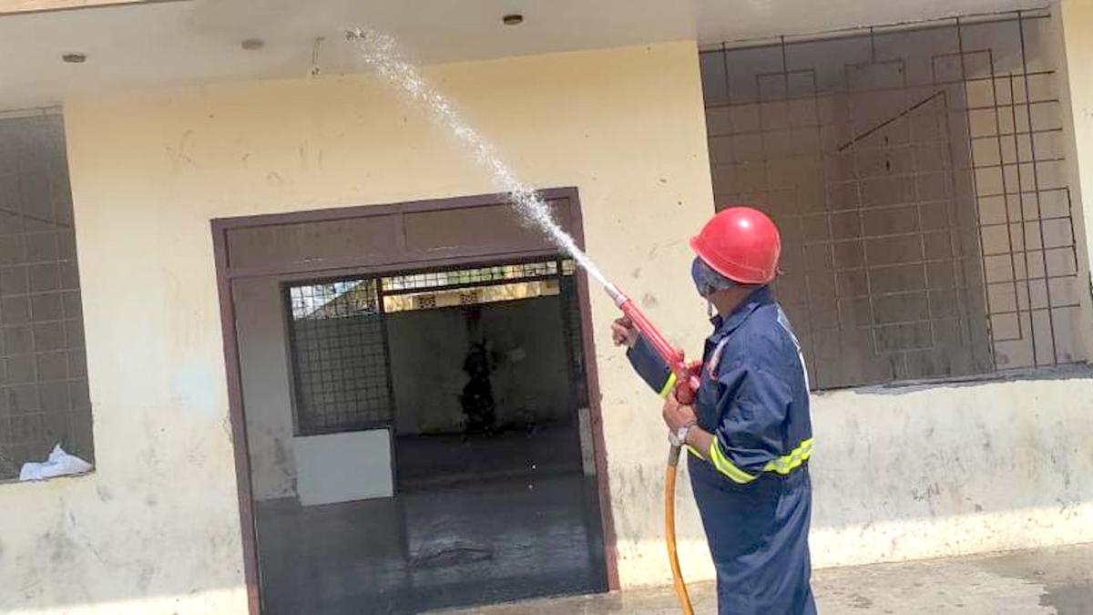 Anantapur administration clean pavilion building of Narpala Indoor Stadium