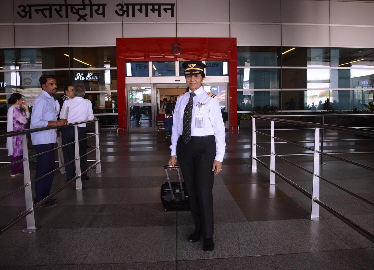 Nivedita Bhasin after flying a return flight from Kolkata to New Delhi, on March 07, 2018, when she was Air India’s Captain