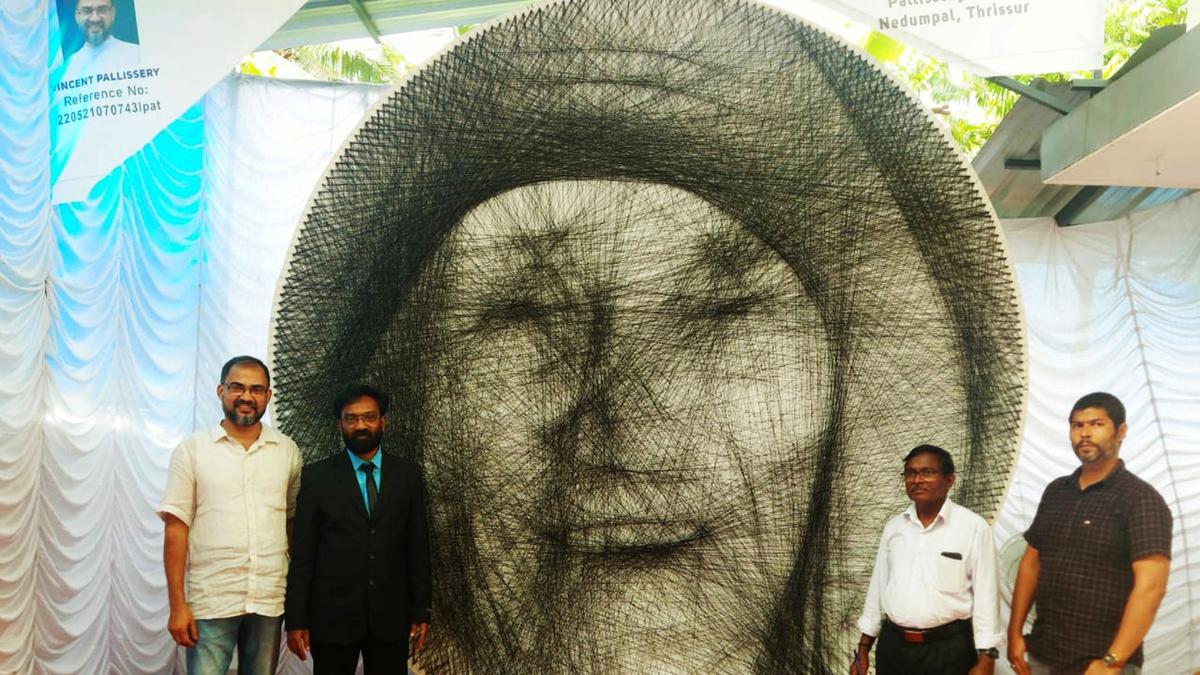 Thrissurbased artist enters Guinness World Records in pin and thread