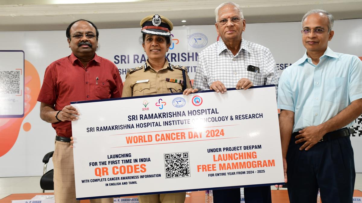 SRIOR in Coimbatore launches QR Code with cancer awareness information in Tamil and English