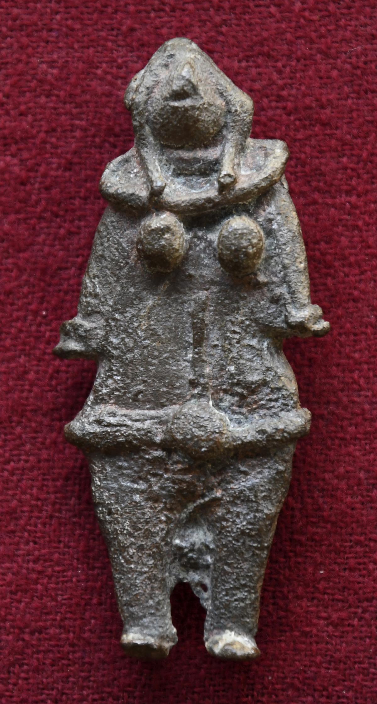 A figurine of Mother Goddess unearthed over a hundred years ago at the Adichanallur site and kept at the Egmore museum in Chennai. Photo: Special Arrangement