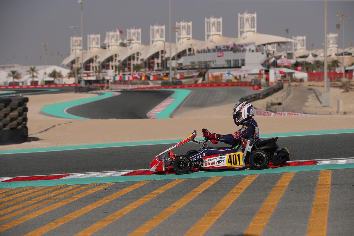 Kyle Aditya Kumaran readies for a race